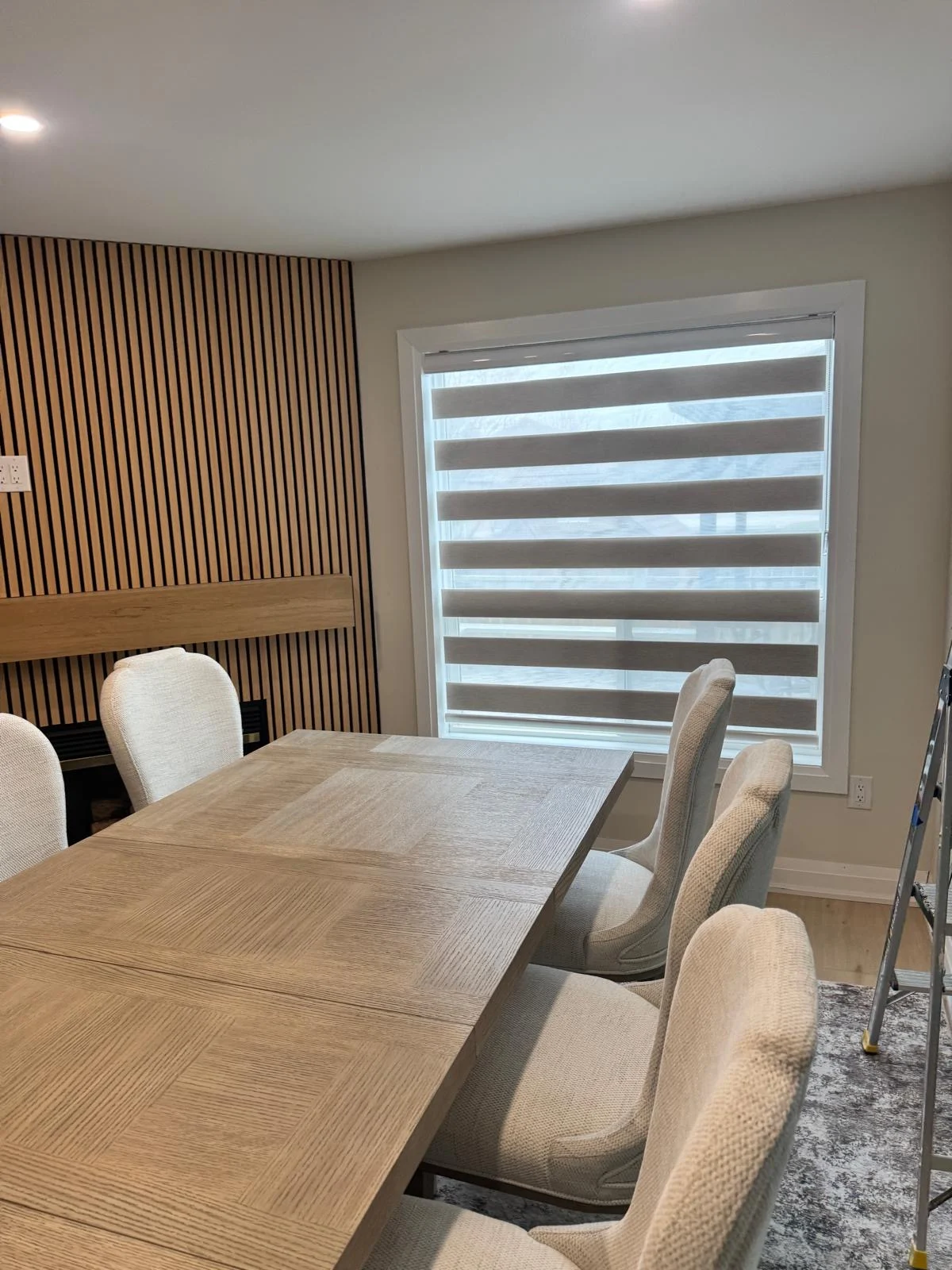 Dining room zebra shades