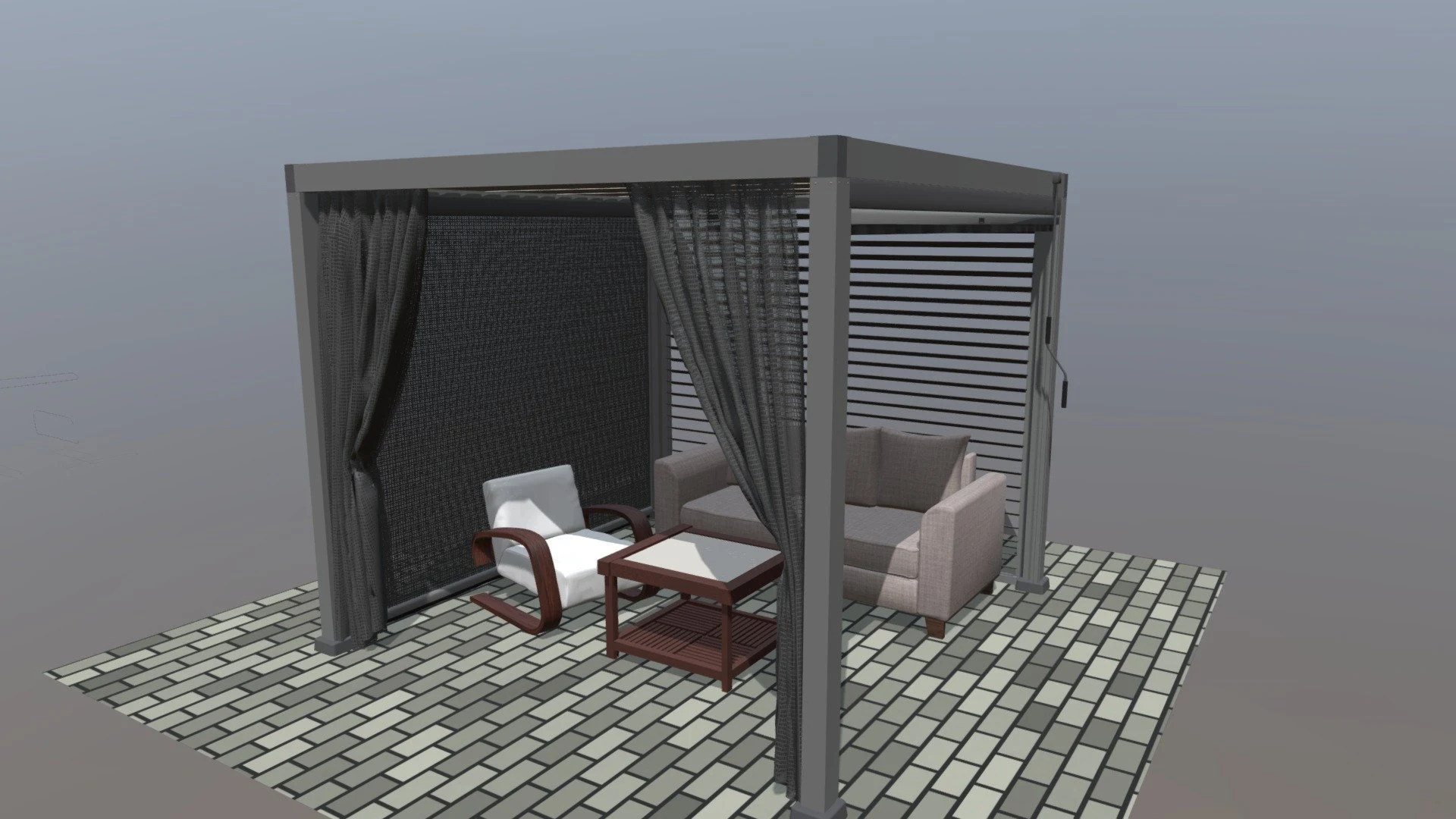 Pergola Design 01, a 3D pergola reference