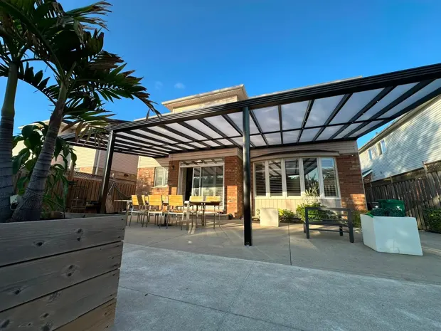 Pergola extending the living space outside
